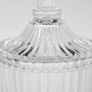 Glasskrukke 6,5x9cm stripet - elegant oppbevaring av krydder og kaffe