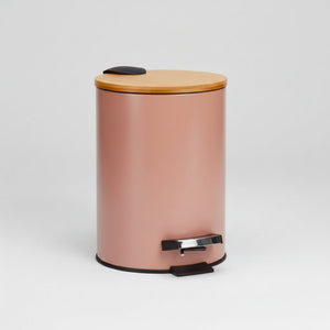 Søppelbøtte 3 liter metall/bambus beige - Lindas Dekor