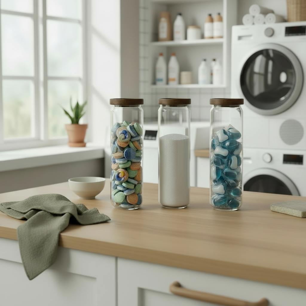 3-pk glasskrukke akasie 1,5 liter