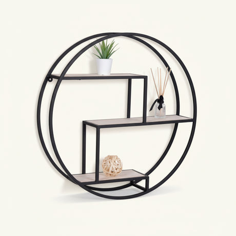 Nærbilde av trehylle på Rotterdam vegghylle, synlig trestruktur og finish