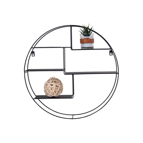 Sideprofil av rund vegghylle med 10 cm dybde