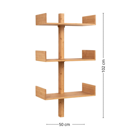 Vegghylle 102 cm høy i naturmateriale