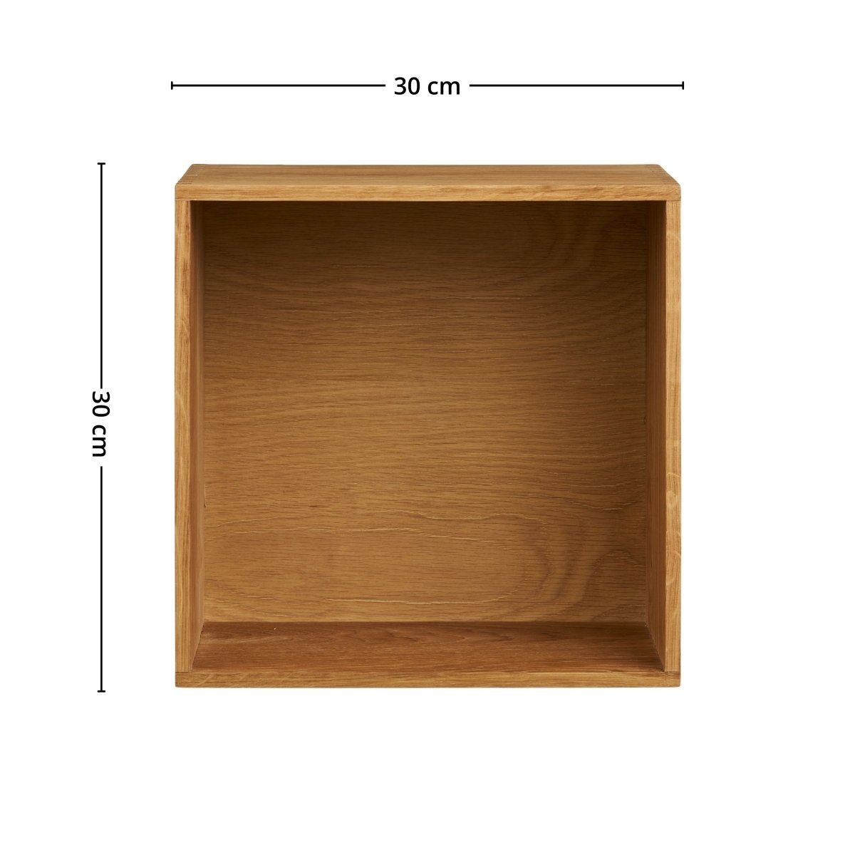 Townsville vegghylle eik 18 x 30 x 30 cm - Lindas Dekor