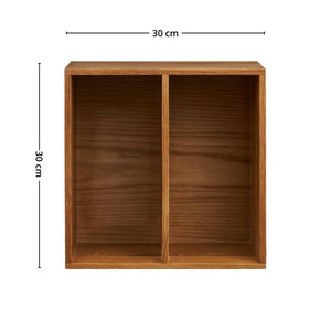 Townsville vegghylle med vertikale rom eik 18 x 30 x 30 cm - Lindas Dekor