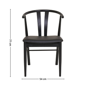 2 - pk Artenara spisestol sort - Lindas Dekor
