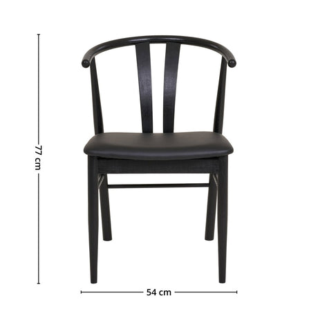 2 - pk Artenara spisestol sort - Lindas Dekor