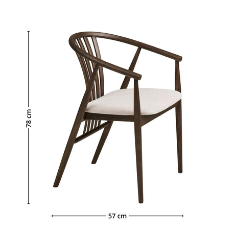 Agustin smoked/sand spisestol - Lindas Dekor