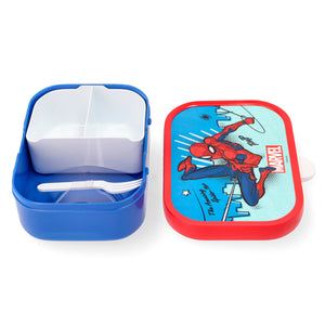 Innsiden av matboks med løs innsats og to rom