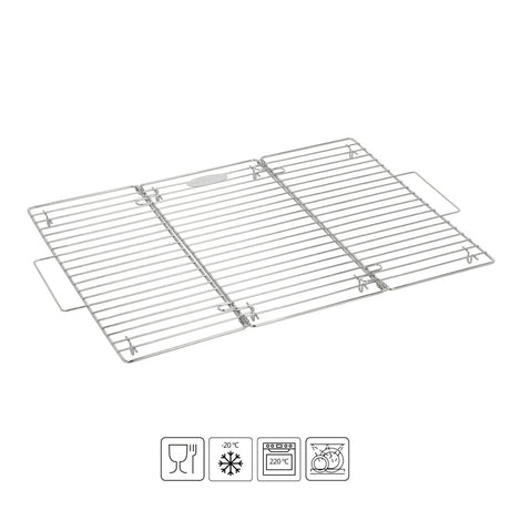 Sammenleggbar avkjølingsrist 48 x 32,5 cm i stål - Lindas Dekor