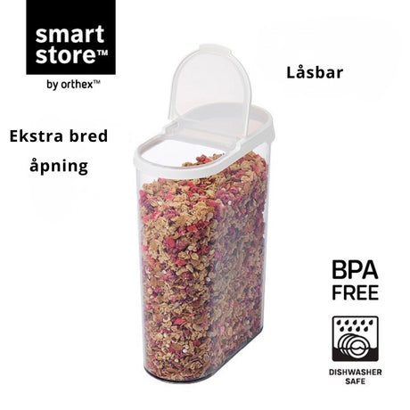 SmartStore Flip oppbevaringsboks med lokk 2,4 L - Lindas Dekor