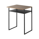 Sidebord med treplate og uttrekkbar hylle sort 53 x 45 x 66,8 cm