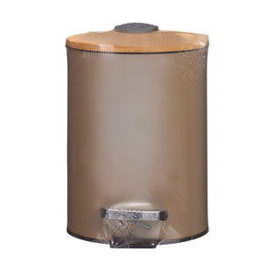 Søppelbøtte 3 liter metall/bambus brun - Lindas Dekor