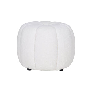 Paisley puff off - white ø48 cm - Lindas Dekor