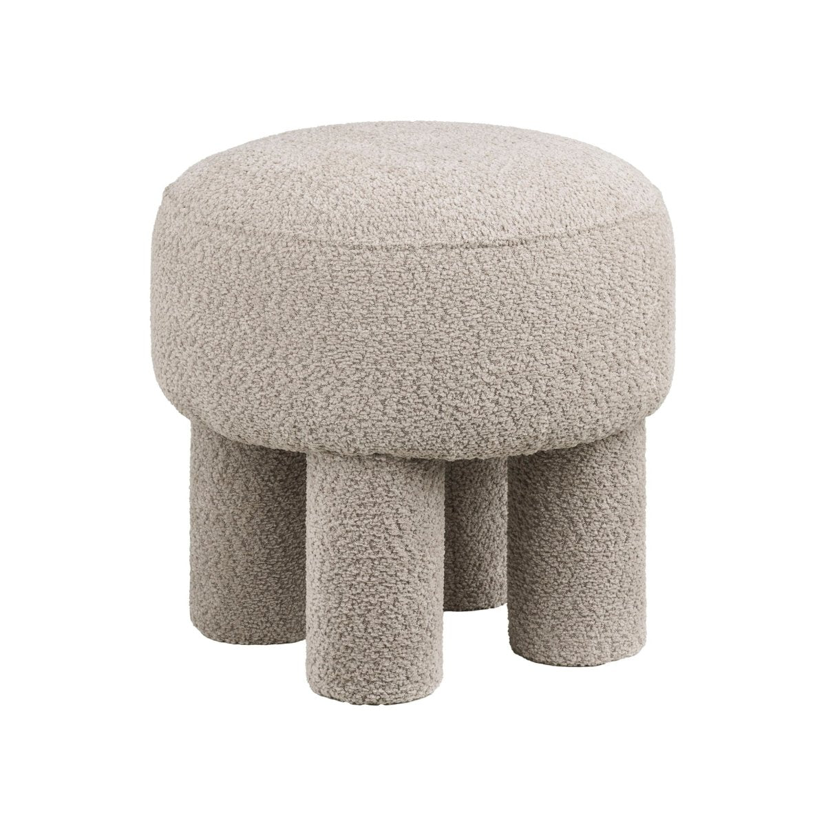Canberra puff mørk sand ø43 cm - Lindas Dekor