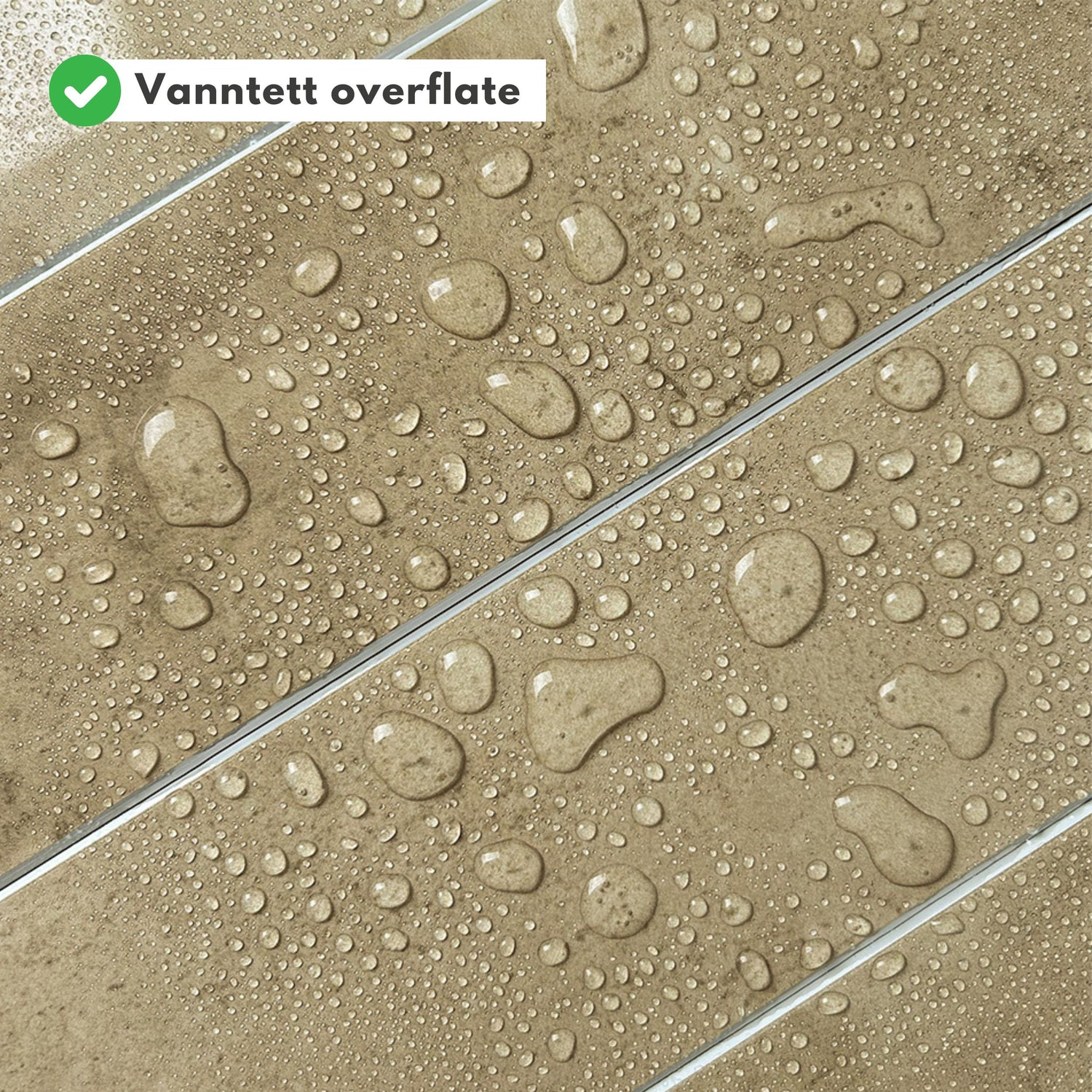 Vareprøve: Louise gloss beige selvklebende veggfliser