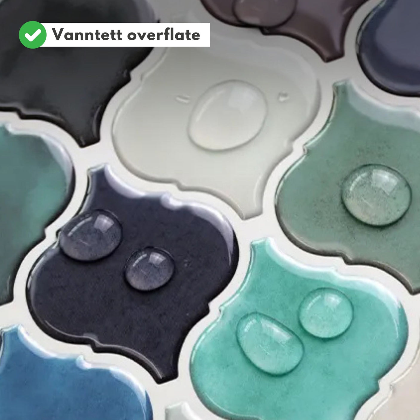 Lanterne blå/grønn selvklebende veggfliser