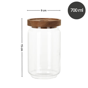 3-pk glasskrukke 700 ml