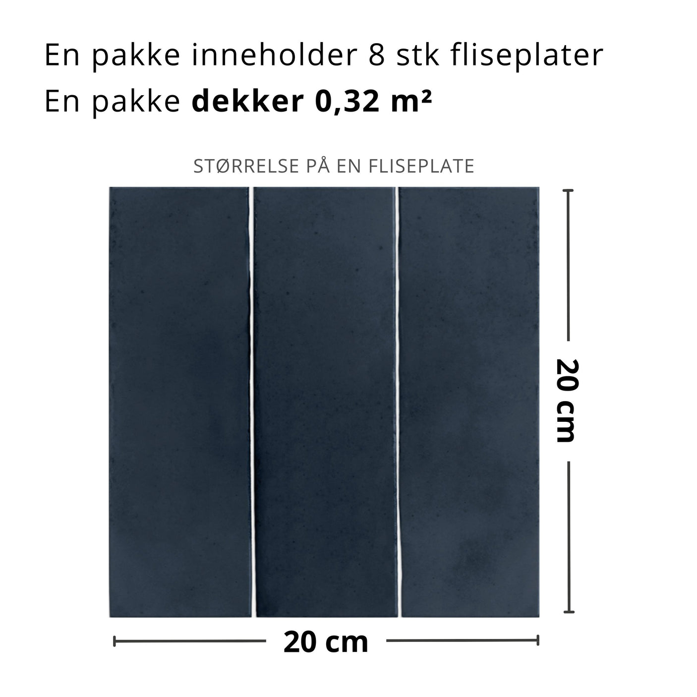 Katja midnattsblå selvklebende fliser