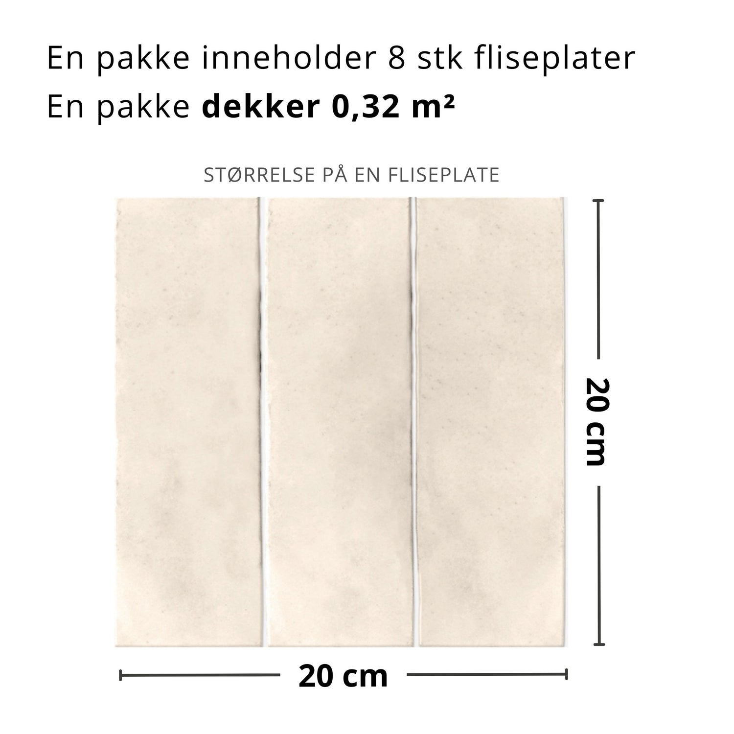 8-pk Katja sand selvklebende fliser