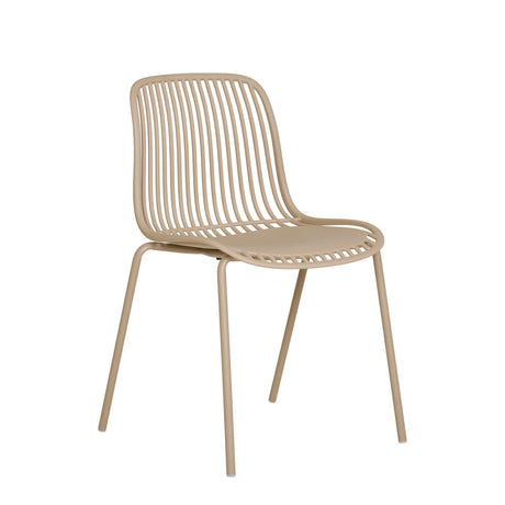 Branson spisestol i sandfarget polypropylen med stålben