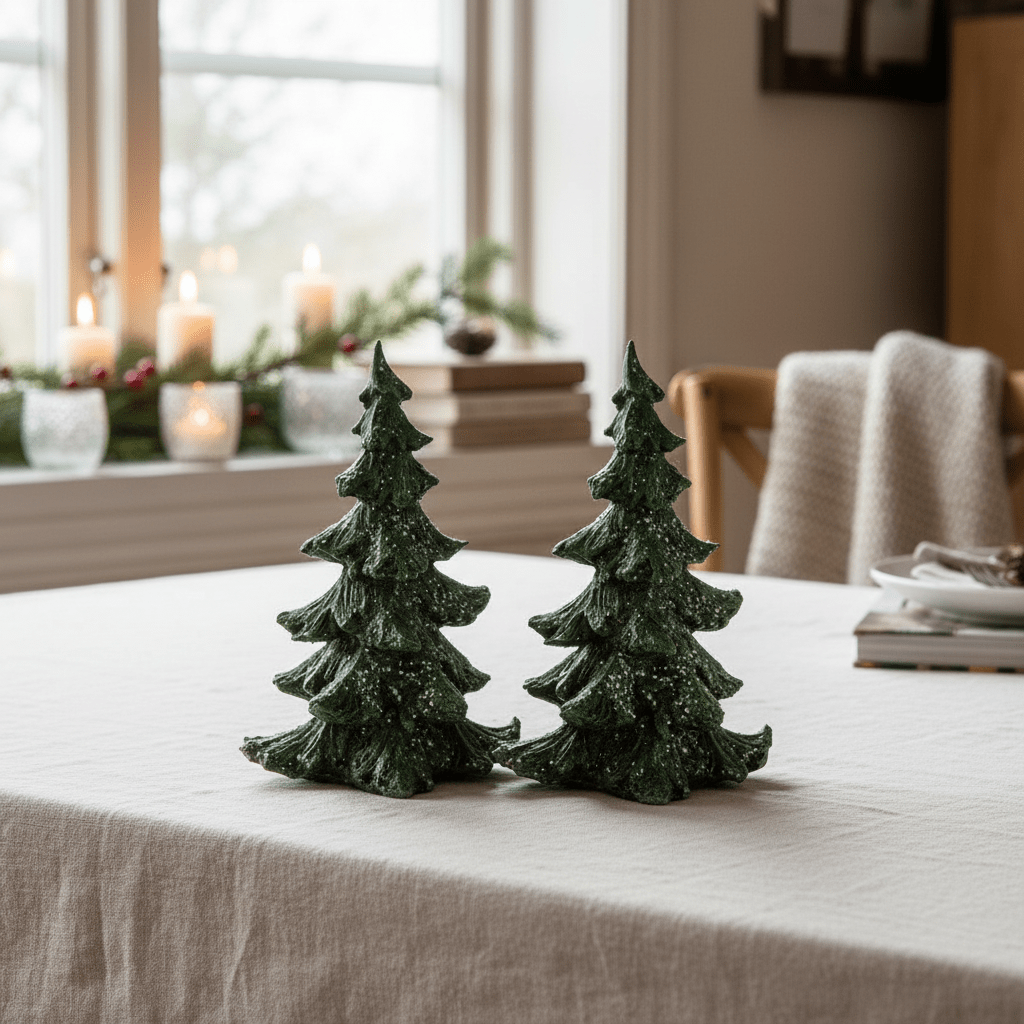 2-pack julgran med snö 22,5 cm - Lindas Dekor