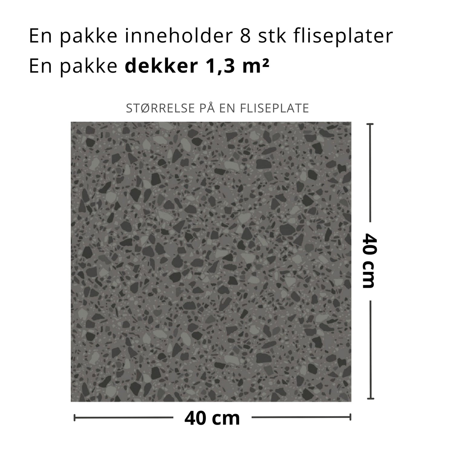 8-pk Venezia terrazzo selvklebende fliser