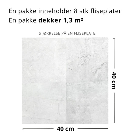 Amsterdam fliser brukt som backsplash på kjøkken – realistisk betongfinish.