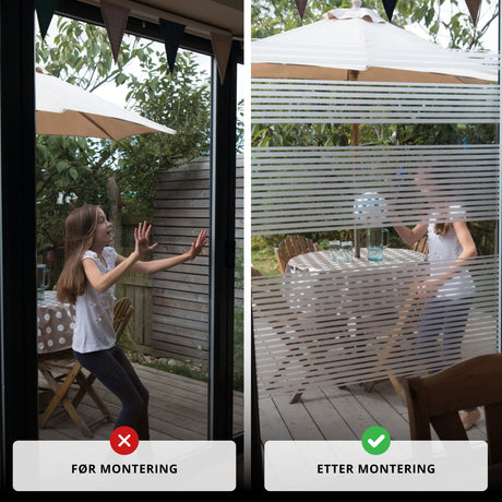 Privacy film på glassvegger i kontormiljø
