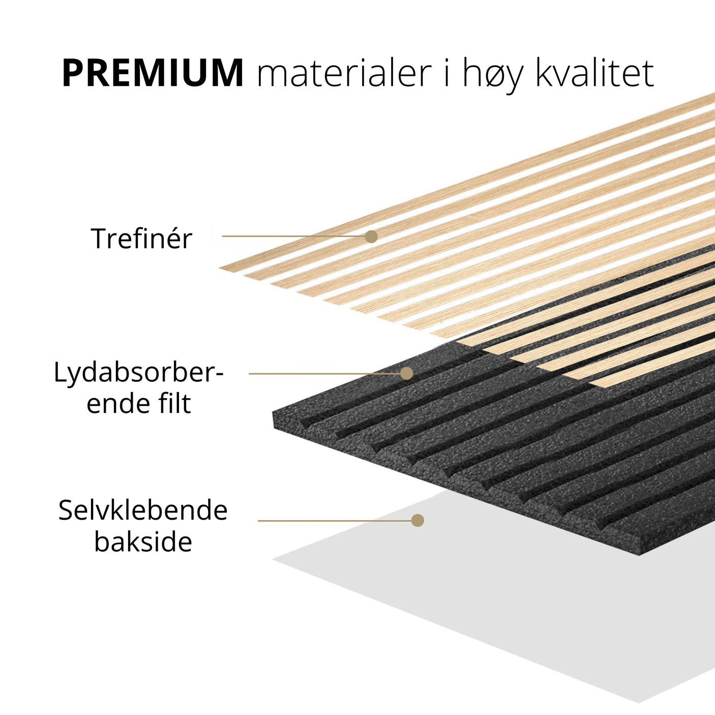 2-pk Nordisk eik selvklebende spileplate 240 x 60 x 2 cm