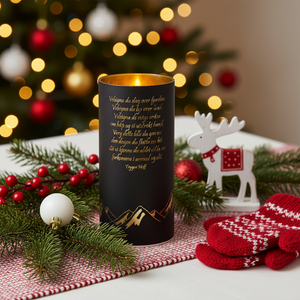 Lyslykt nordnorsk matt sort LED 7 x 15 cm