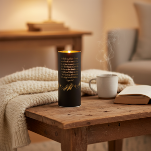 Lyslykt LED Nordnorsk 2 matt sort 8 x 20 cm