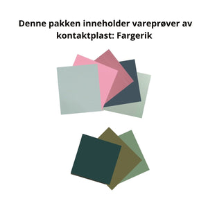 Vareprøvepakke av fargerik kontaktplast 