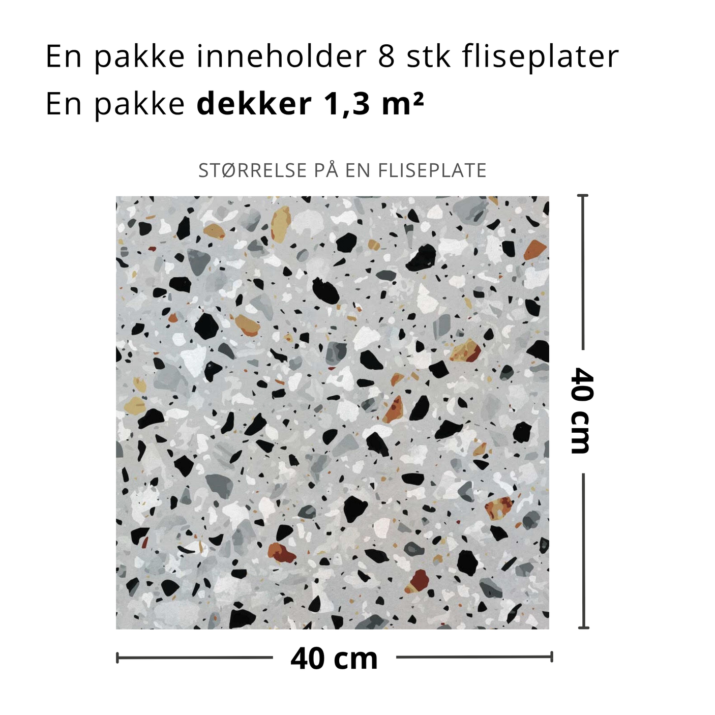 Milano Terrazzo selvklebende fliser