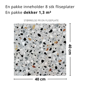 Milano Terrazzo selvklebende fliser