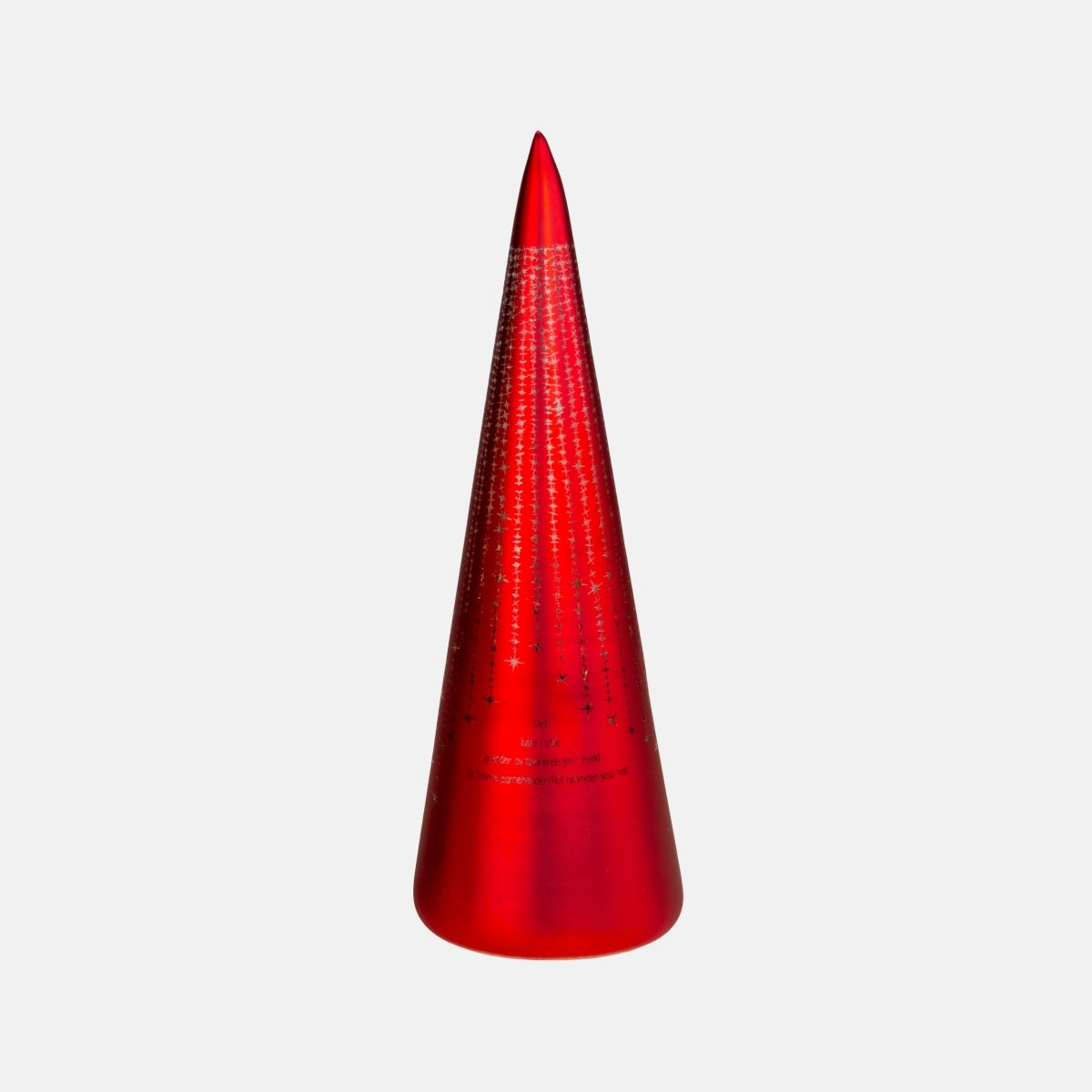 Lyslykt LED "Det lyser..." Rød kegle 30 cm - Lindas Dekor