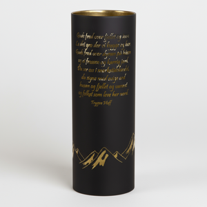 Lyslykt LED nordnorsk sort 9 x 25 cm