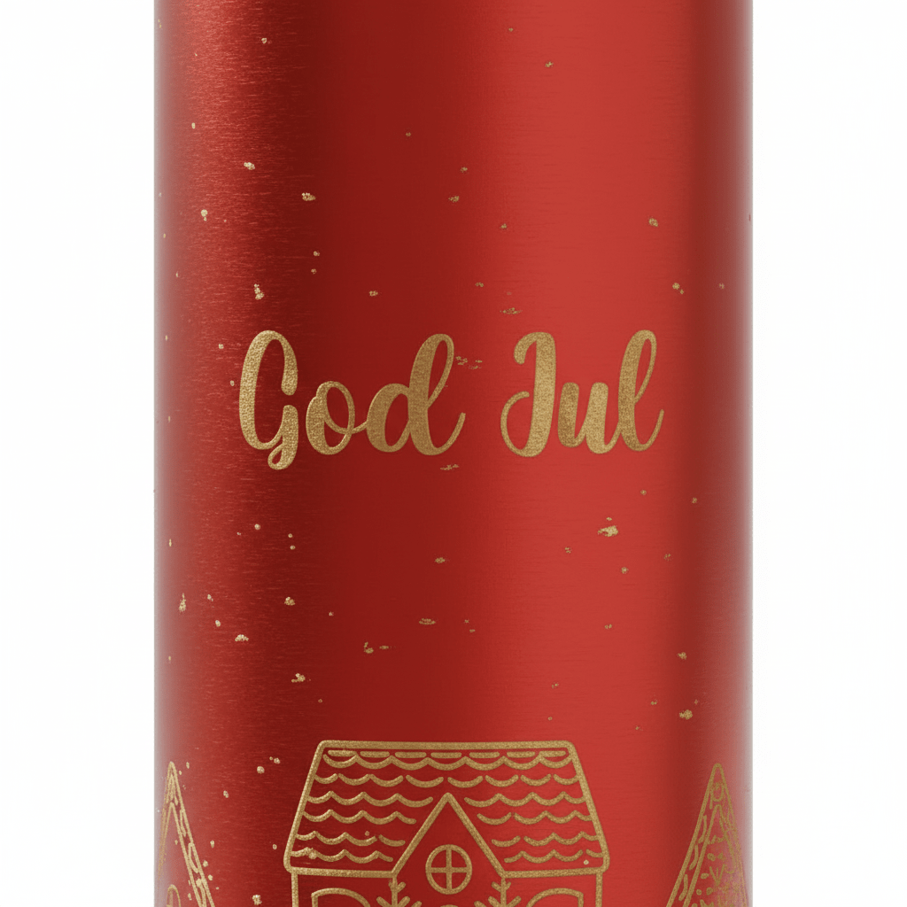 LED-lyslygte God jul rød 8 x 20cm - Lindas Dekor