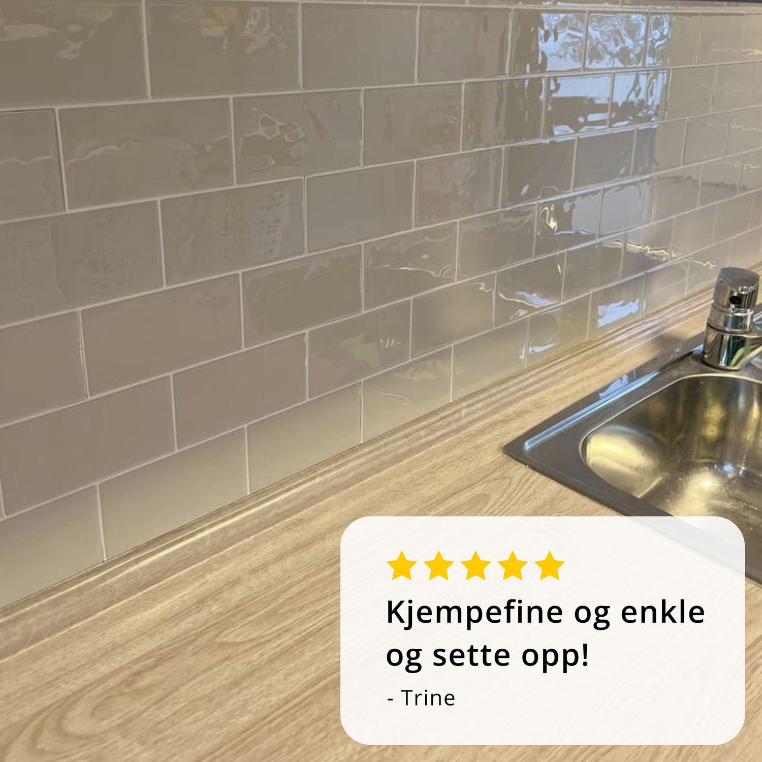 10-pk Ada Subway selvklebende veggfliser