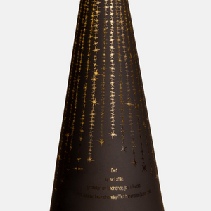 Lyslykt LED "Det lyser..." Sort kjegle 30 cm