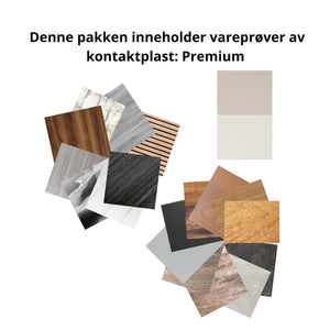 Stor pakke med vareprøver 
av våre premium design. 