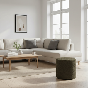 Ejby puff teddy grønn ø34 cm