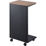 Sidebord med hjuler, sort 55 x 31 cm