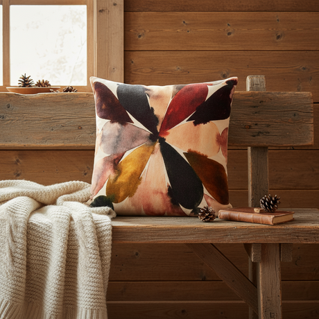 Putetrekk velur blomst 45 x 45 cm