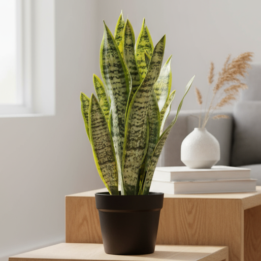 Dekorativ kunstplante – svigermors tunge, høy og naturtro