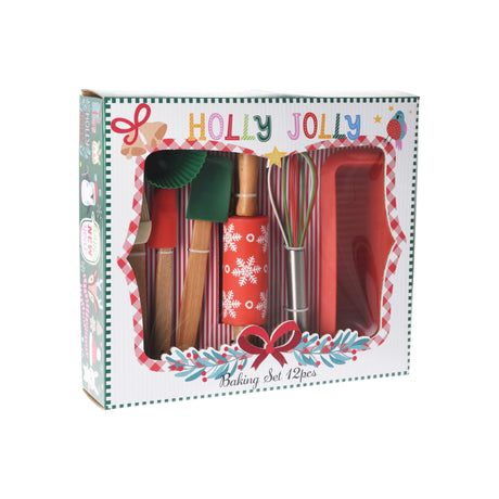 Barnebakesett med juletema – former, visp og slikkepotter