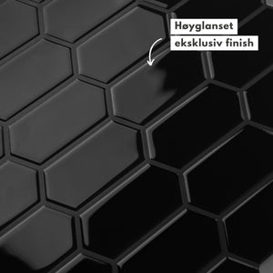 Alexandra sort selvklebende veggfliser