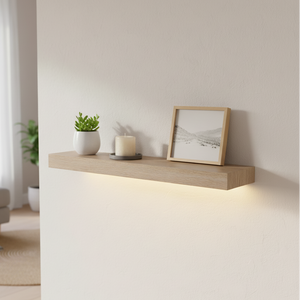 Hylle med LED-lys natur