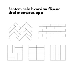 Hailey marmor selvklebende veggfliser