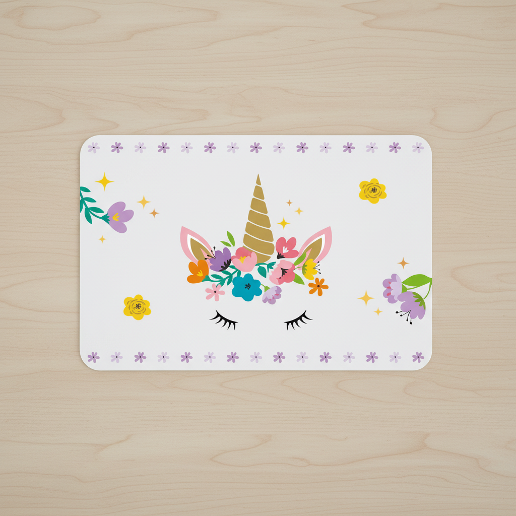 Bordbrikke Enhjørning transparent