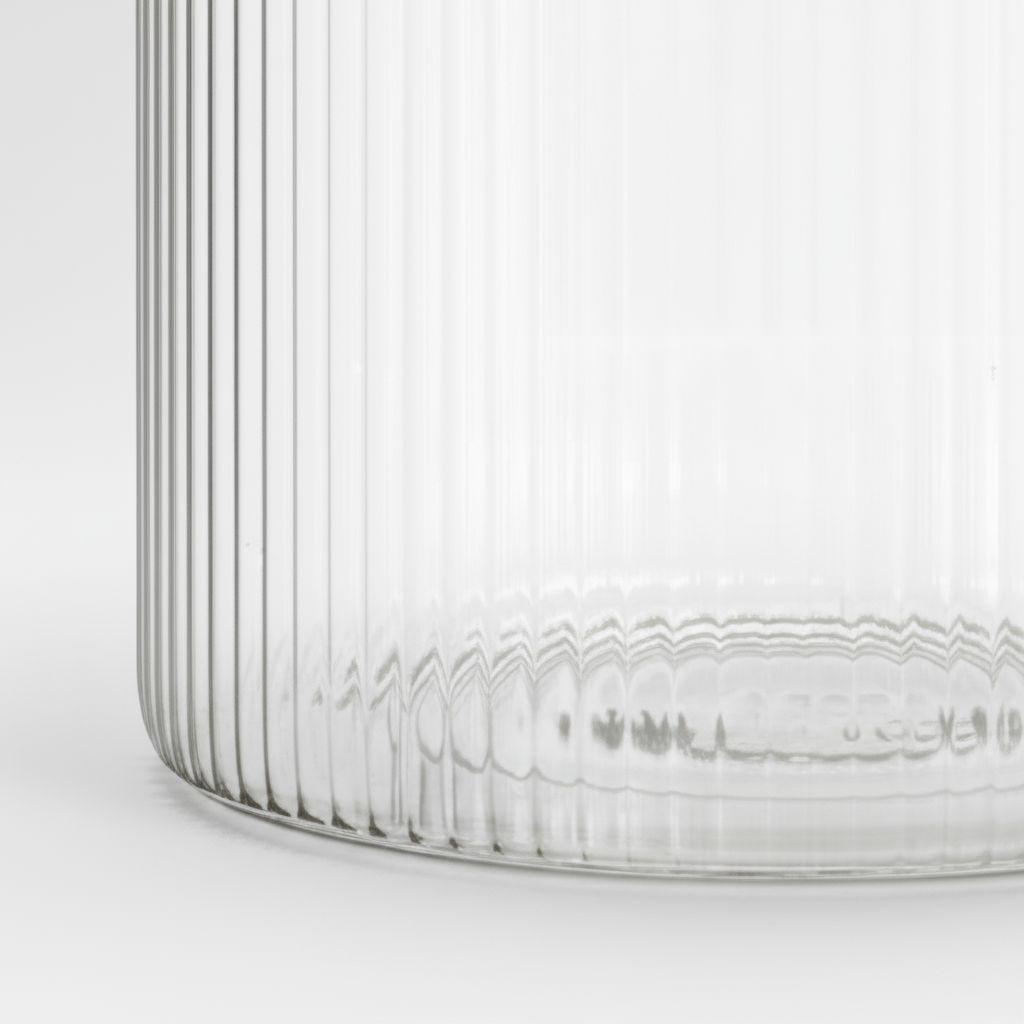 zoomet inn Glasskrukke med lokk i tre – 10×13 cm, 550 ml